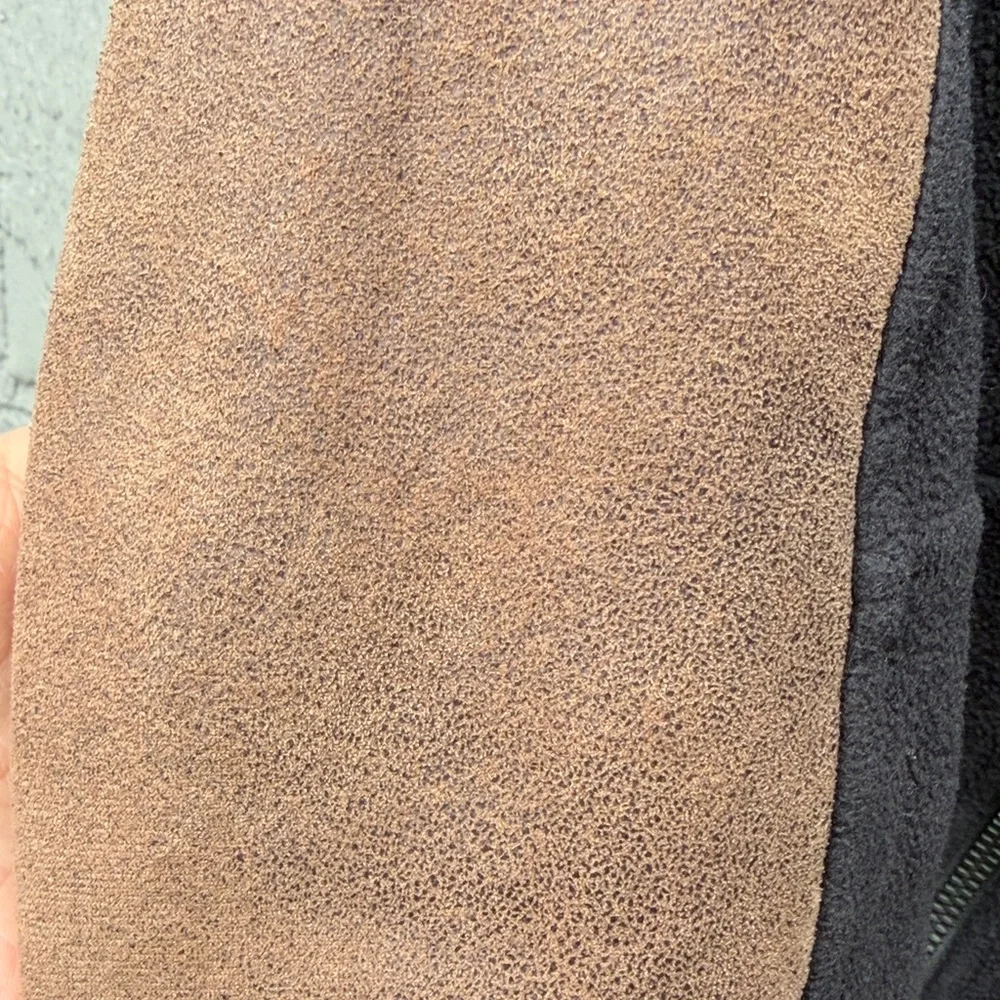 Kuhl Men’s Black Fleece Jacket w/Camel Shearling Neck Size: M